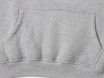 360 GSM CROPPED FIT 'FLOWER GRAY' HOODIE