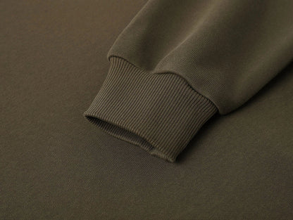 500 GSM BOXY CROPPED 'OLIVE' HOODIE