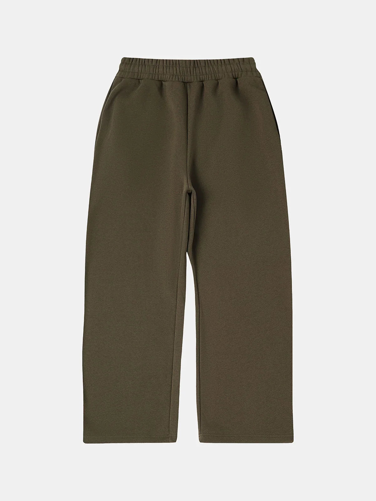 500 GSM LOOSE FIT WIDE LEG 'OLIVE' SWEATPANTS