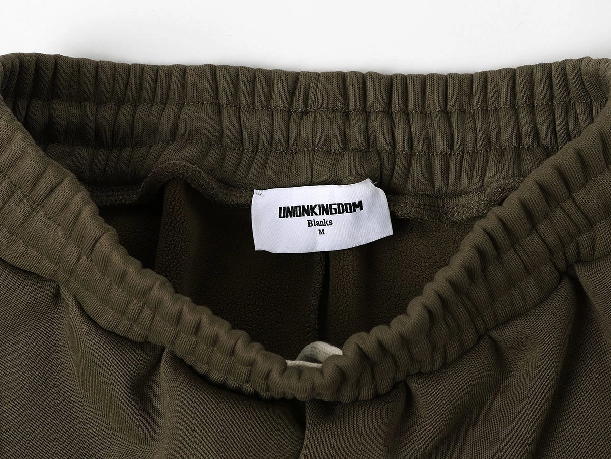500 GSM LOOSE FIT WIDE LEG 'OLIVE' SWEATPANTS