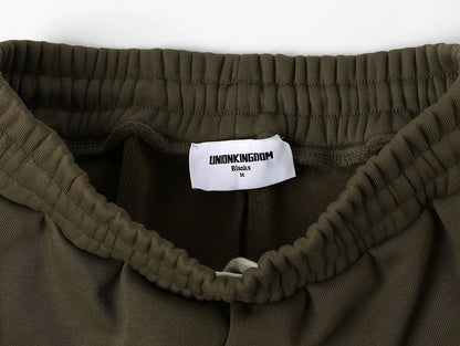500 GSM LOOSE FIT WIDE LEG 'OLIVE' SWEATPANTS