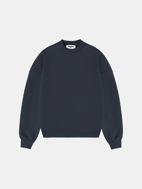 630 GSM BOXY CROPPED FIT 'STONE COAL' CREWNECK