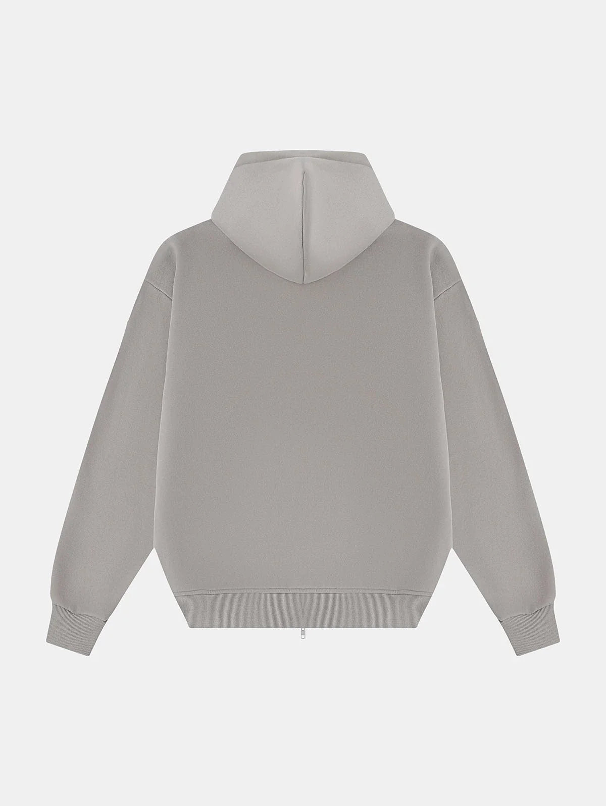 360 GSM CROPPED FIT 'SILVER GRAY' ZIP-UP HOODIE
