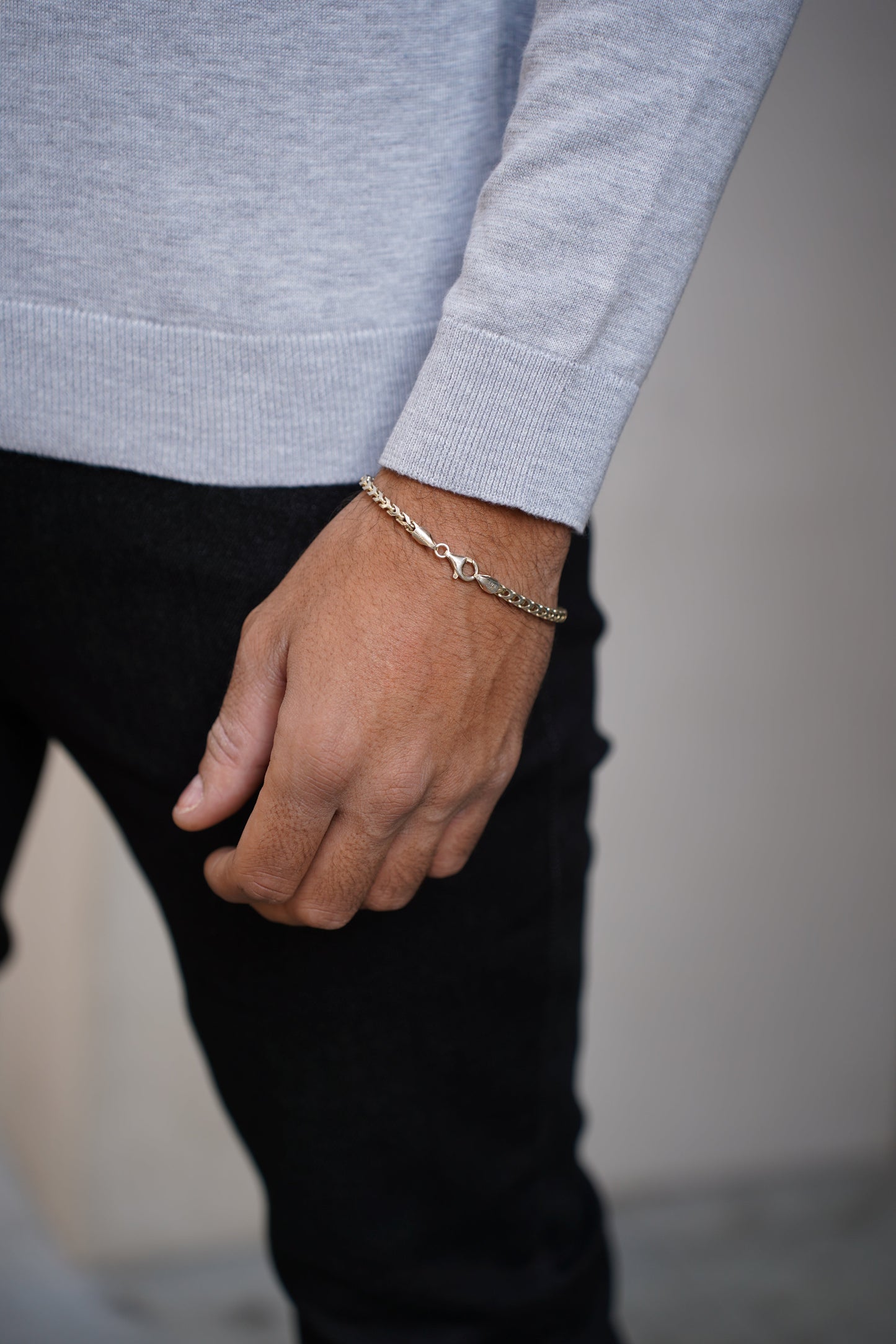 Capo Egyptian Cotton Crew Neck Jumper - Grey