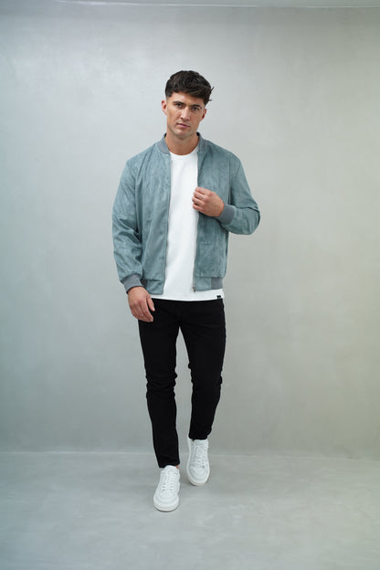 Capo SUEDE Bomber Jacket - Dark Grey