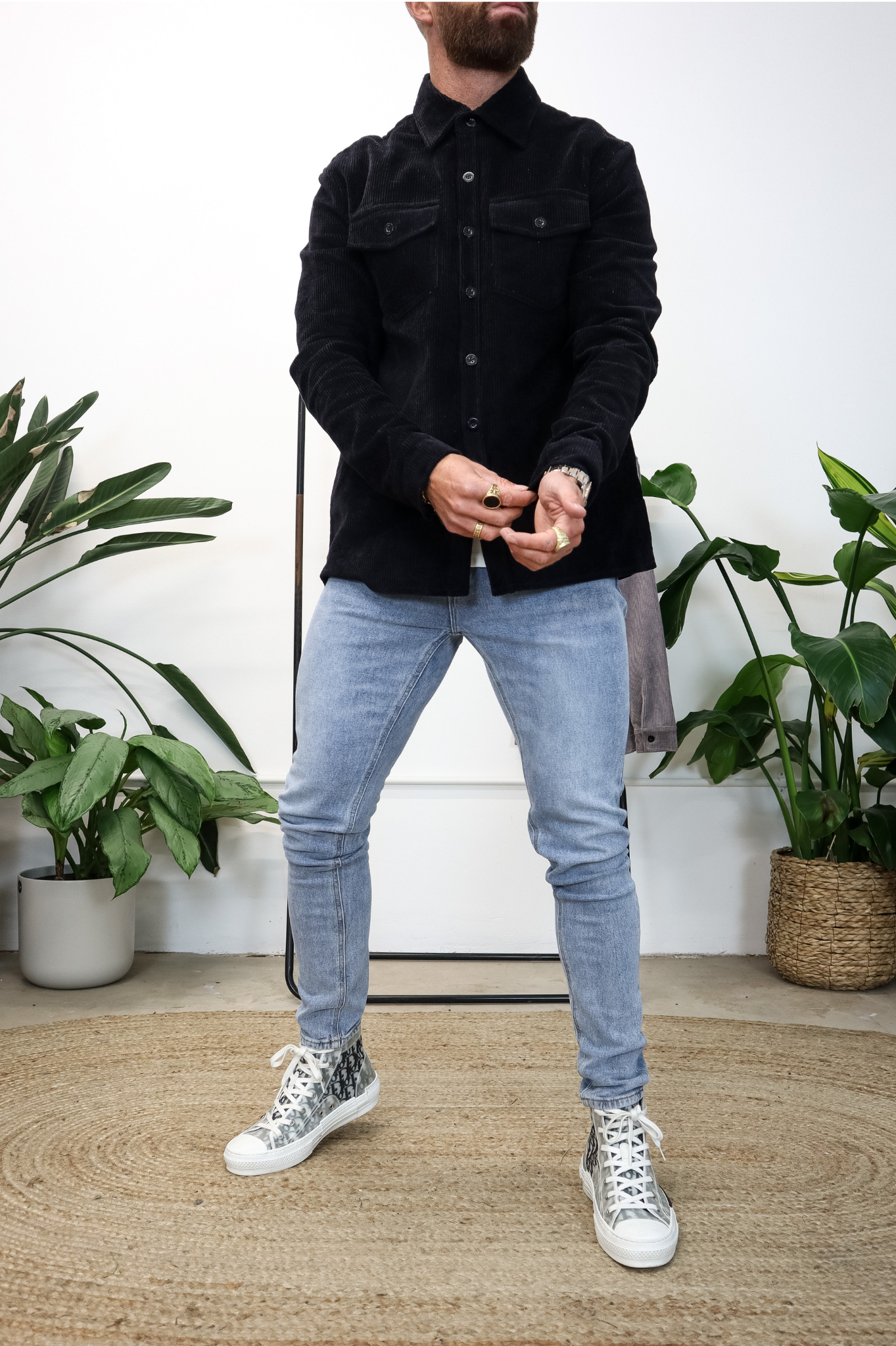 Capo CORD OVERSHIRT - Black