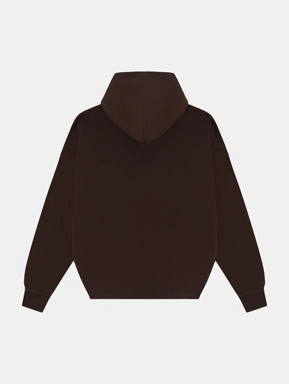 360 GSM CROPPED FIT 'BROWN' HOODIE