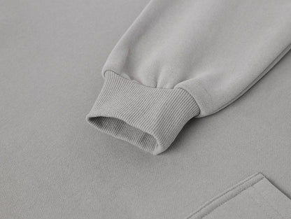 360 GSM CROPPED FIT 'SILVER GRAY' HOODIE