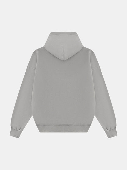 360 GSM CROPPED FIT 'SILVER GRAY' HOODIE