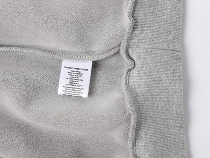 500 GSM BOXY CROPPED 'FLOWER GRAY' HOODIE