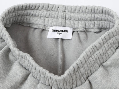 500 GSM LOOSE FIT WIDE LEG 'FLOWER GRAY' SWEATPANTS